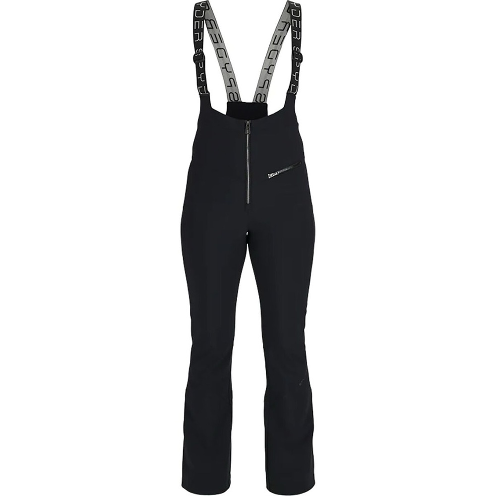 Spyder Black Softshell Bib Ski Pants EXO Shield Structured Flare NWT Size 6